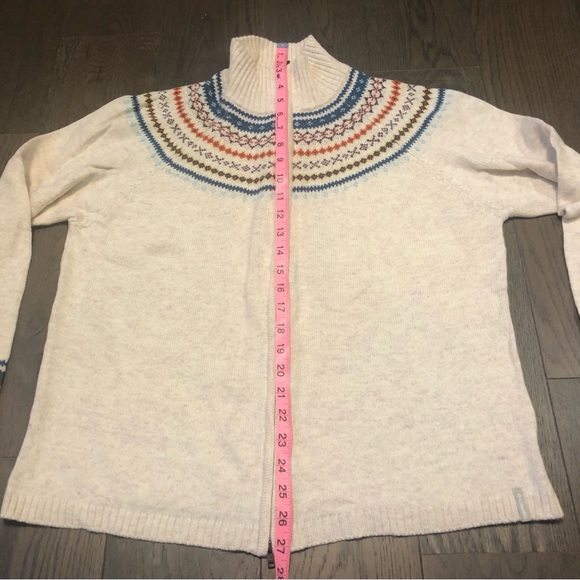 NWT Columbia Serendipity Fairisle Full Zip Women’s Sweater Sz XL Cream/Multi - Picture 7 of 12